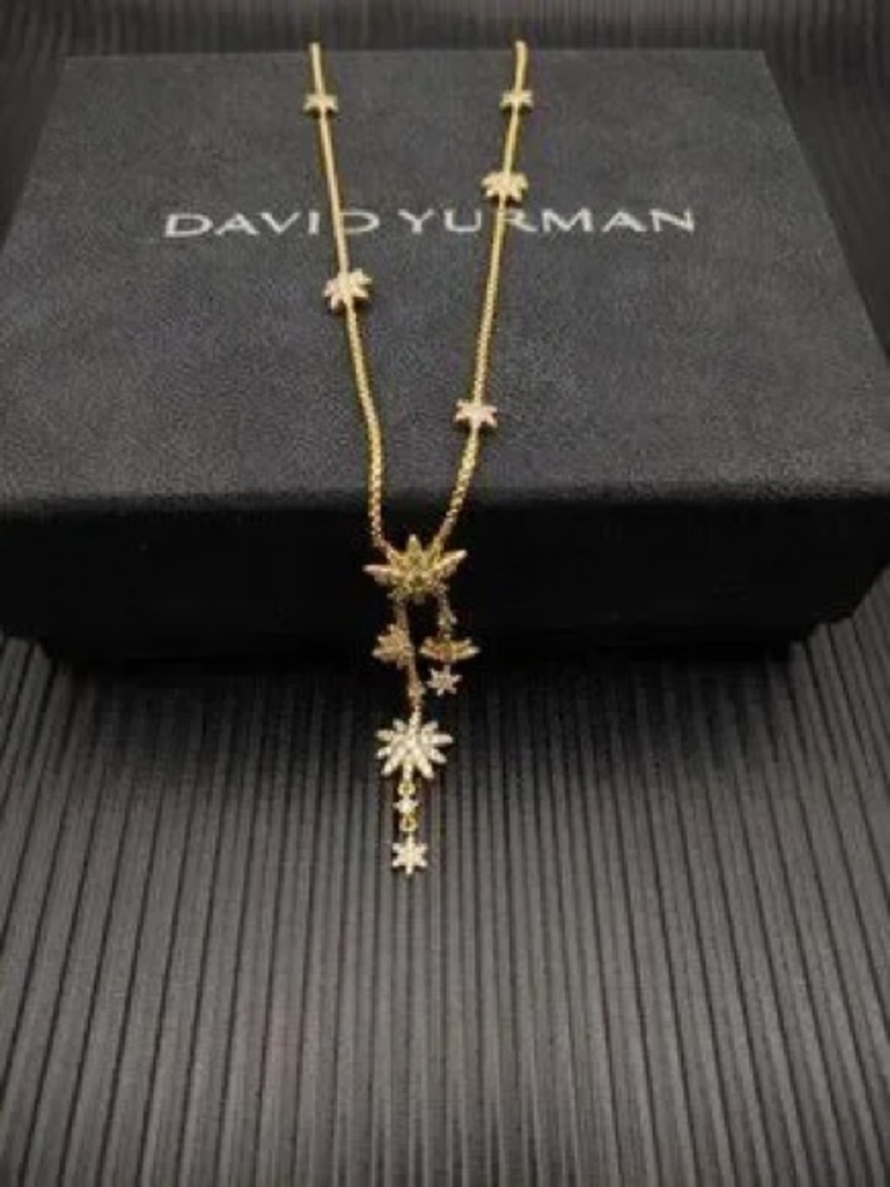 David Yurman Golden Star Cluster Necklace - Picture 3 of 5